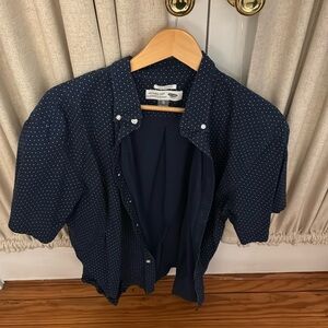 Old Navy Short sleeve button down. Dotted Navy blue. XL